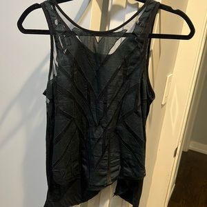 Free People! Sheer tank with cut out effect